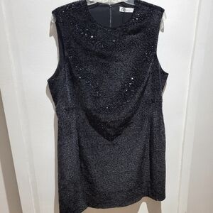 Zara XXL Black Sequins Dress